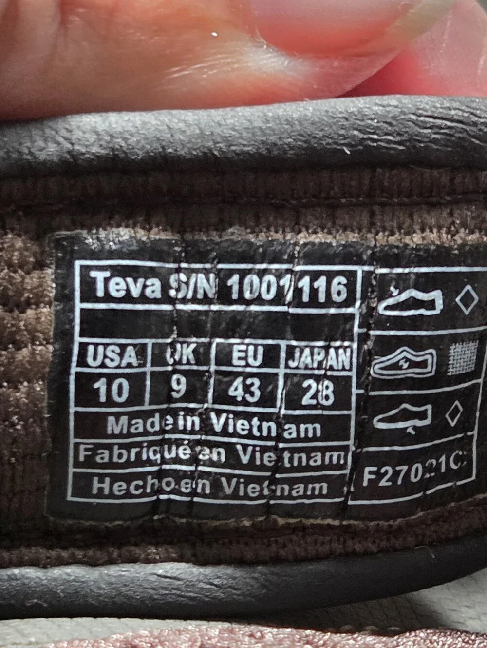 Teva Forebay Men's Closed Toe Shock Pad Adjustable Hiking/ Water Sandals 10 D